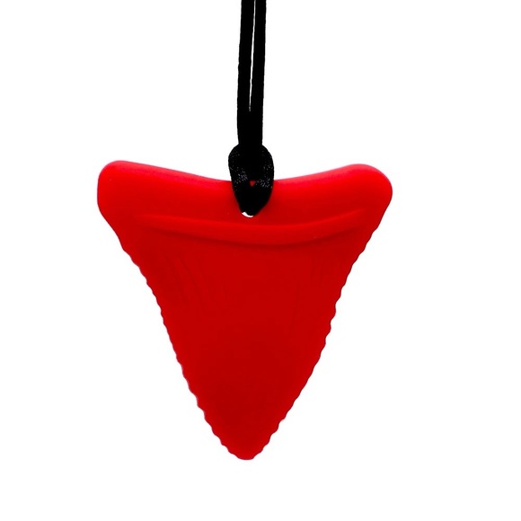 Black Shark Tooth Chew Necklace - 100% Food Grade Silicone- Anxiety, ADHD… - Picture 6 of 7